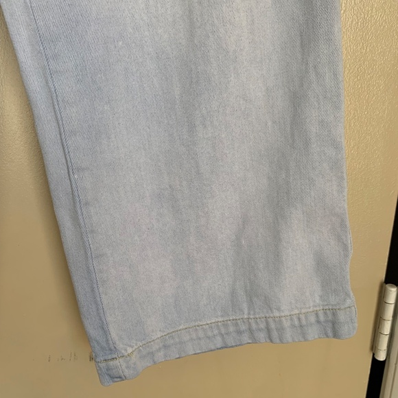 Kancan Estilo Light Acid Wash Jeans 5/26 Wide Leg Elastic Drawstring Waist Crop - Picture 7 of 16